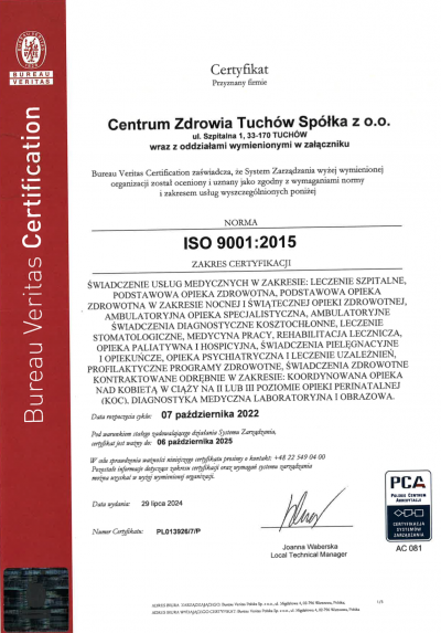Certyfikat ISO 9001